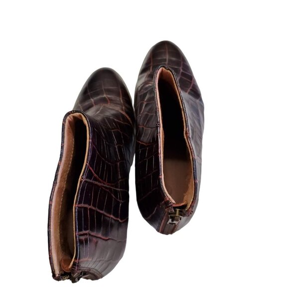 Seychelles Floodplain Croco Chelsea Heel Boots 7 - Picture 4 of 7